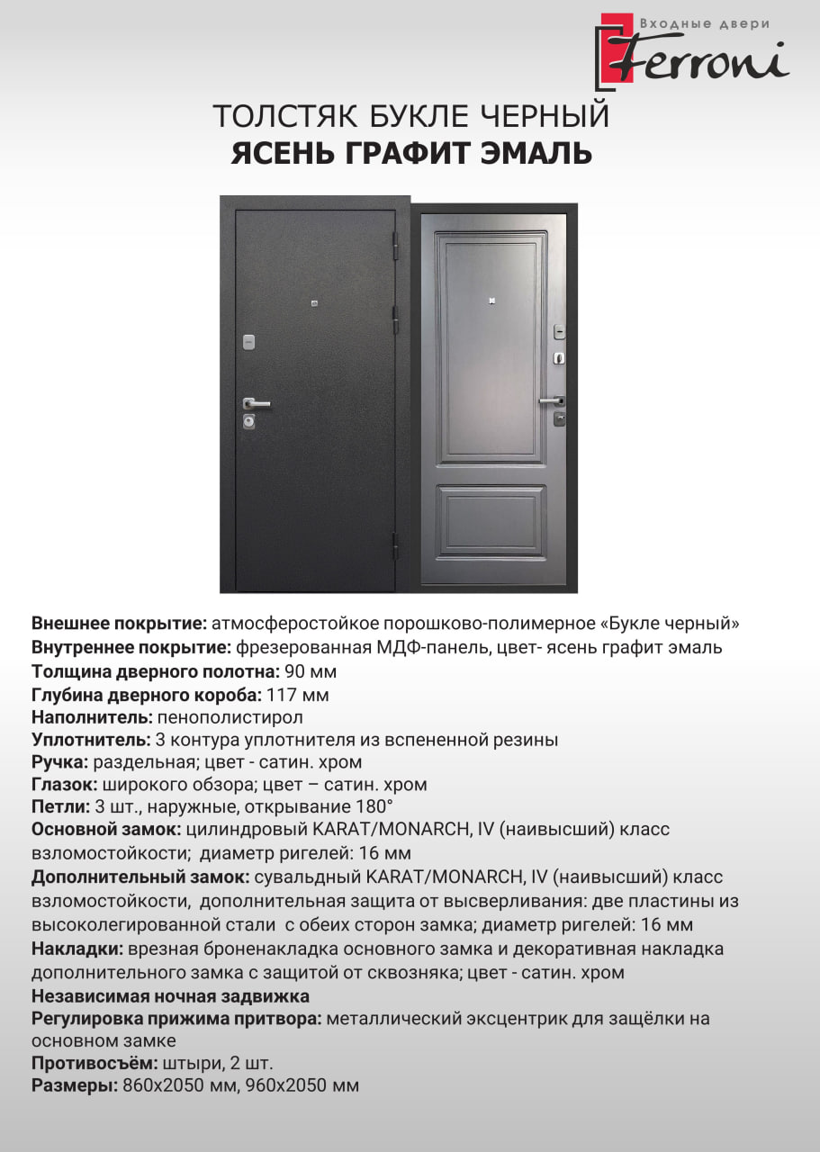 Толстяк Букле Черный Ясень Графит эмаль
